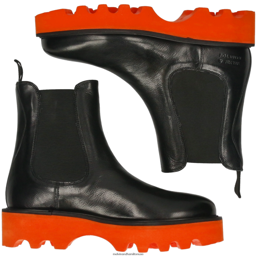 ليوني 5 أسود Melvin & Hamilton نحيف جزمة الكاحل 42XF2X876