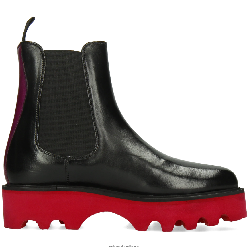 ليوني 5 أسود Melvin & Hamilton نحيف جزمة الكاحل 42XF2X897