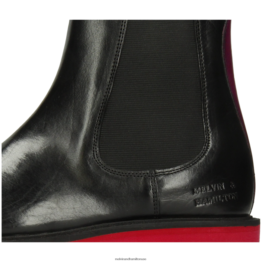 ليوني 5 أسود Melvin & Hamilton نحيف جزمة الكاحل 42XF2X897