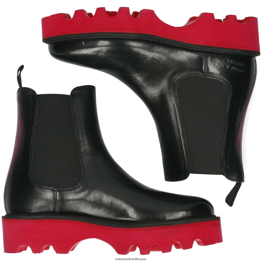 ليوني 5 أسود Melvin & Hamilton نحيف جزمة الكاحل 42XF2X897