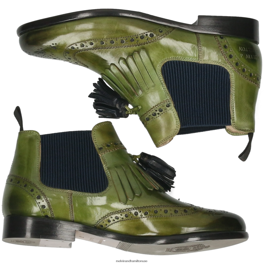 سيلينا 5 أخضر Melvin & Hamilton نحيف جزمة الكاحل 42XF2X981