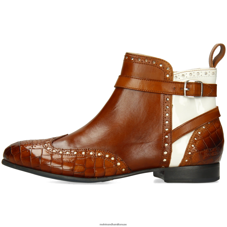 سالي 60 بني Melvin & Hamilton نحيف جزمة الكاحل 42XF2X819