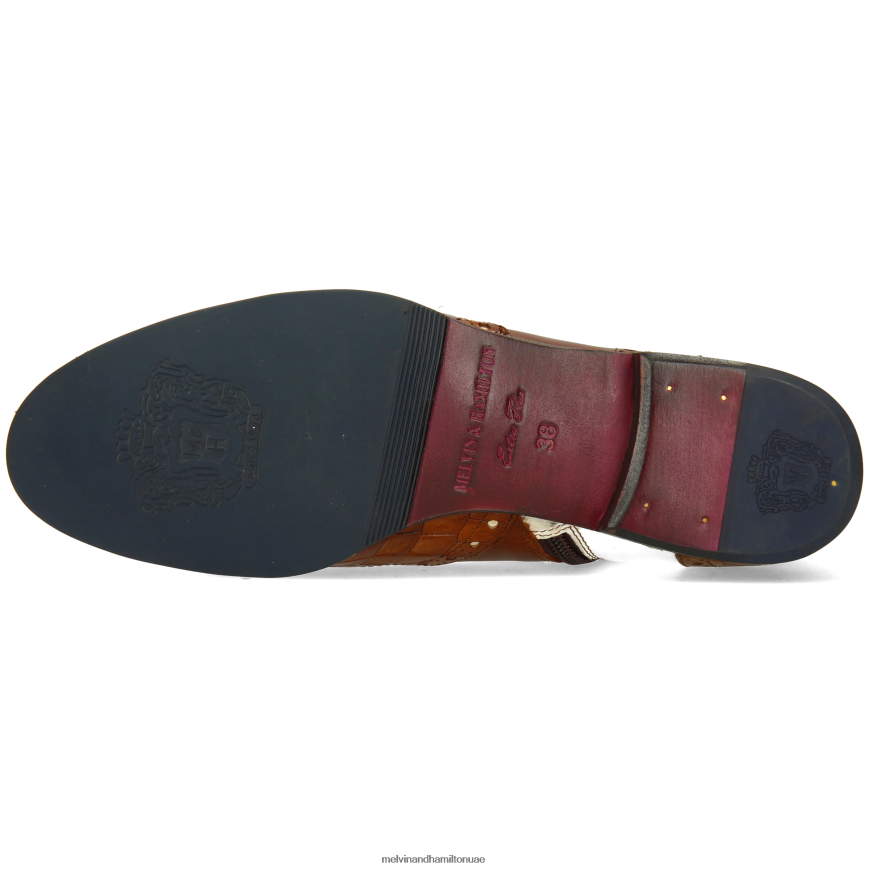 سالي 60 بني Melvin & Hamilton نحيف جزمة الكاحل 42XF2X819