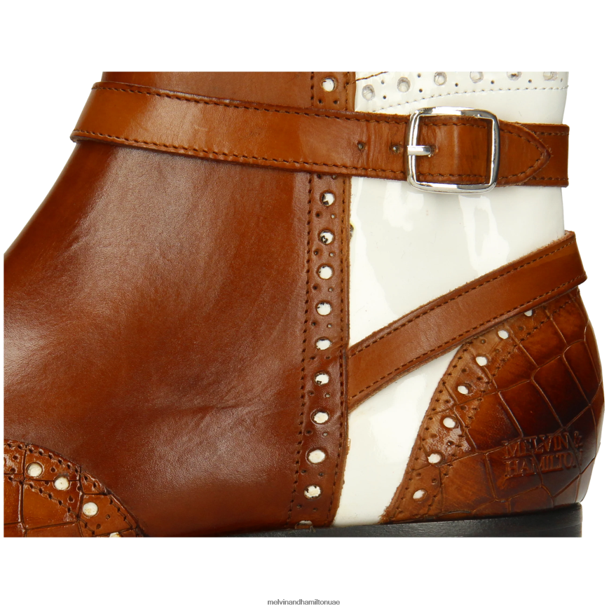 سالي 60 بني Melvin & Hamilton نحيف جزمة الكاحل 42XF2X819