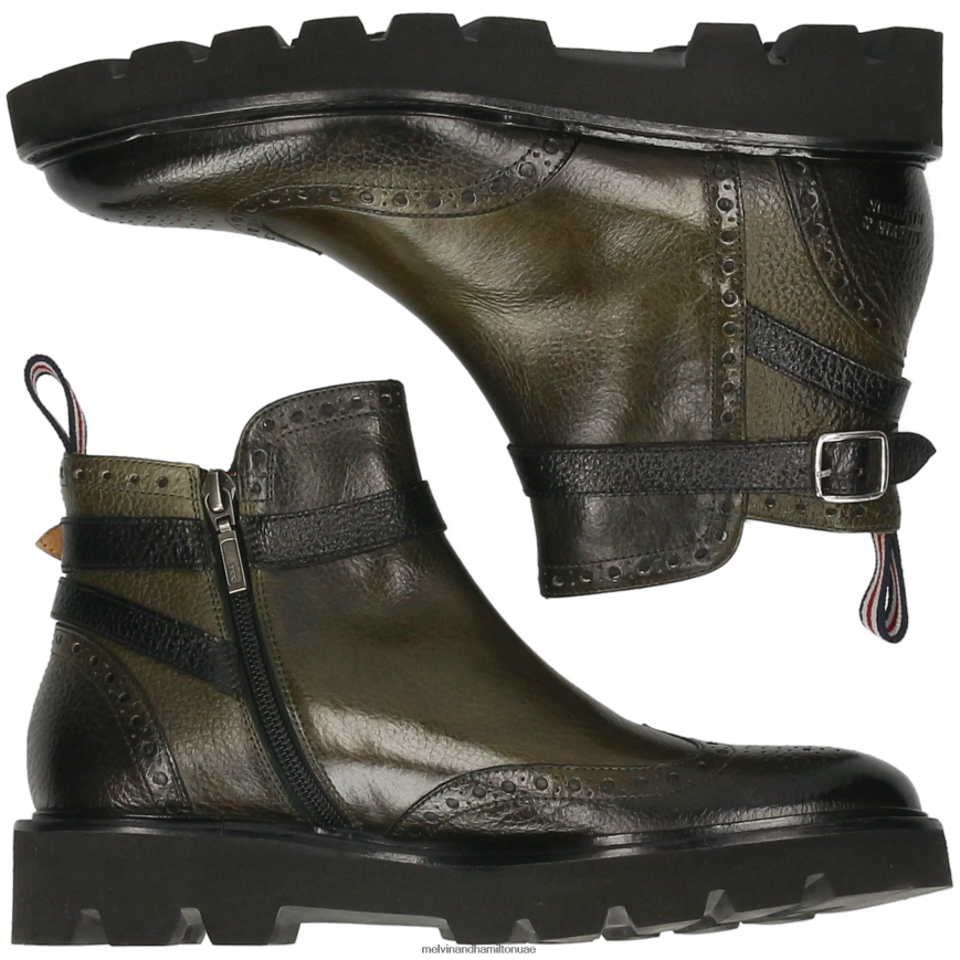 سالي 60 رمادي Melvin & Hamilton نحيف جزمة الكاحل 42XF2X950