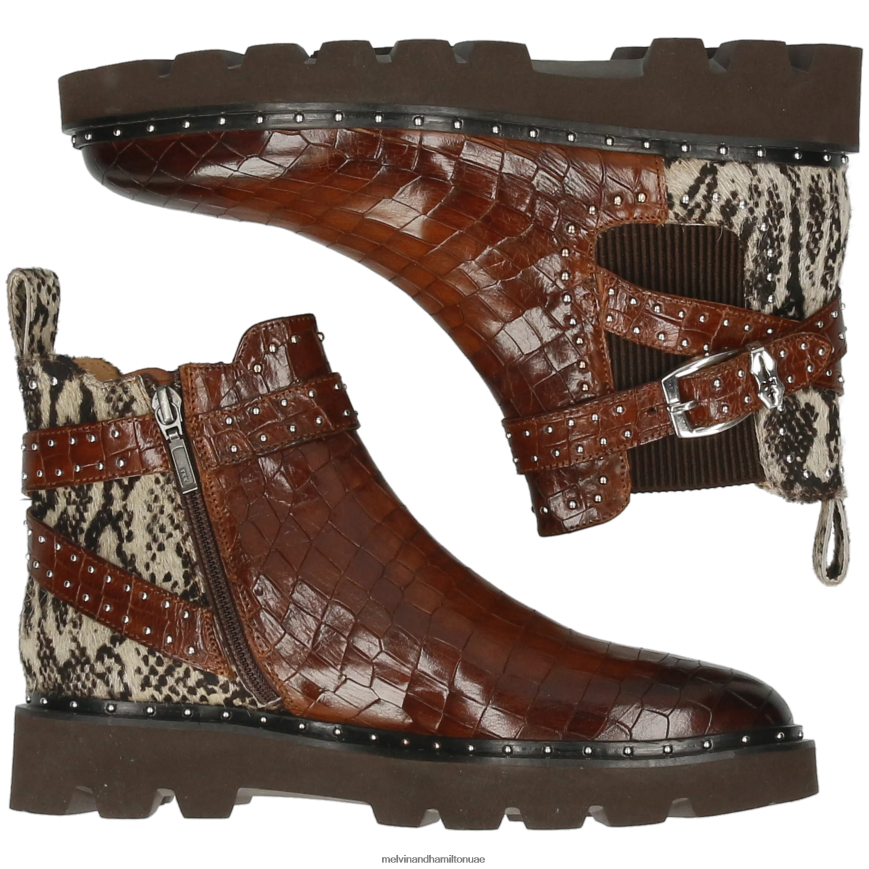 سوزان 68 بني Melvin & Hamilton نحيف جزمة الكاحل 42XF2X820