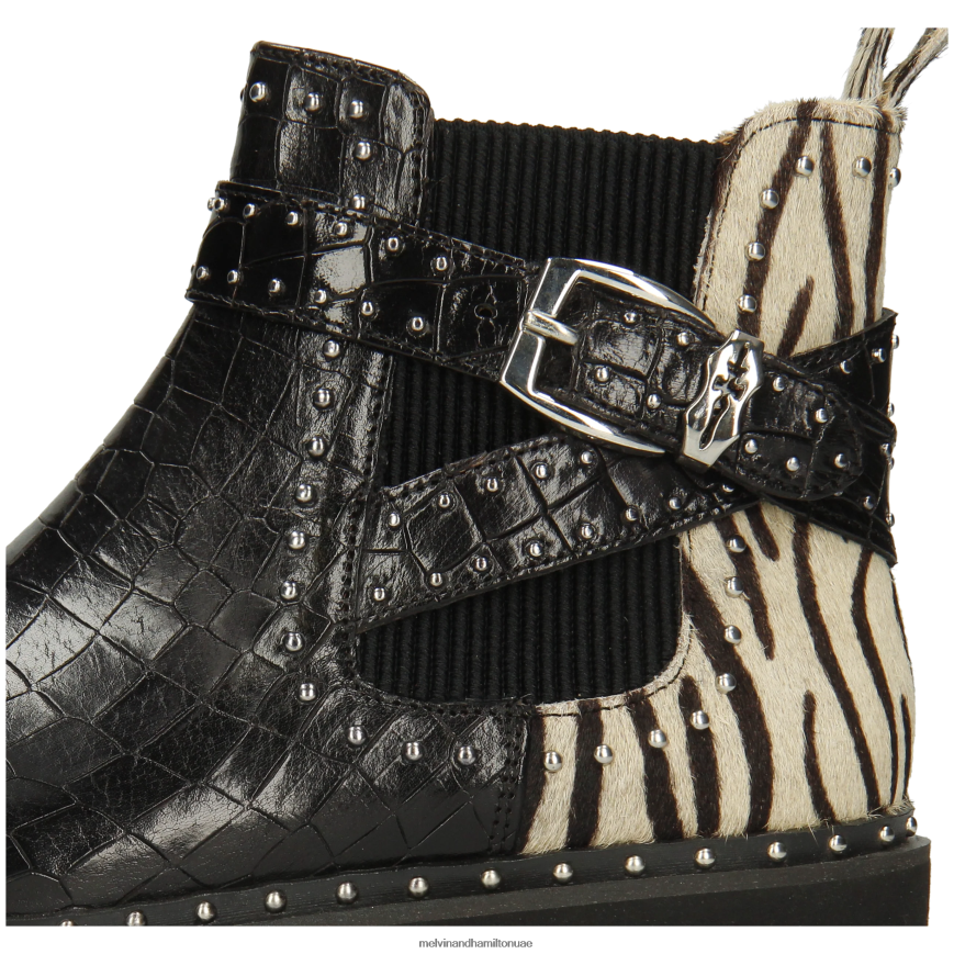 سوزان 68 أسود Melvin & Hamilton نحيف جزمة الكاحل 42XF2X928