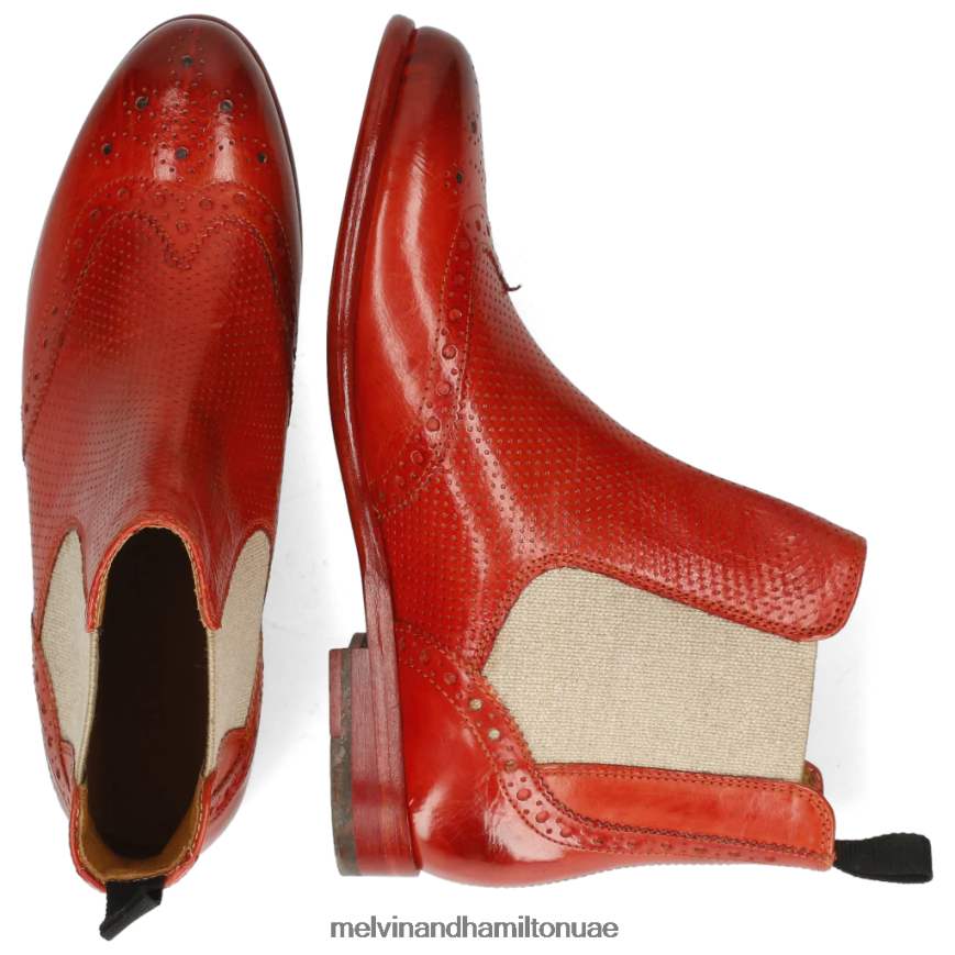 سيلينا 6 أحمر Melvin & Hamilton نحيف جزمة الكاحل 42XF2X1072