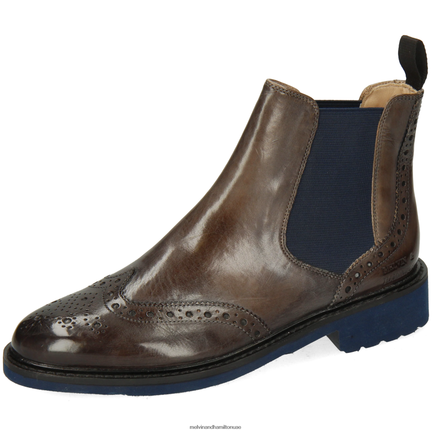 سيلينا 6 رمادي Melvin & Hamilton نحيف جزمة الكاحل 42XF2X1113