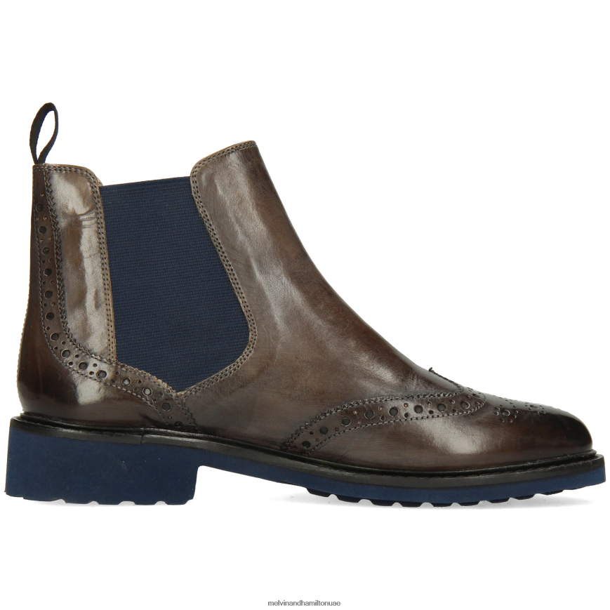 سيلينا 6 رمادي Melvin & Hamilton نحيف جزمة الكاحل 42XF2X1113