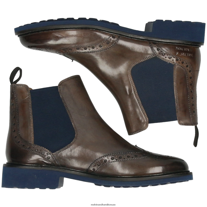 سيلينا 6 رمادي Melvin & Hamilton نحيف جزمة الكاحل 42XF2X1113