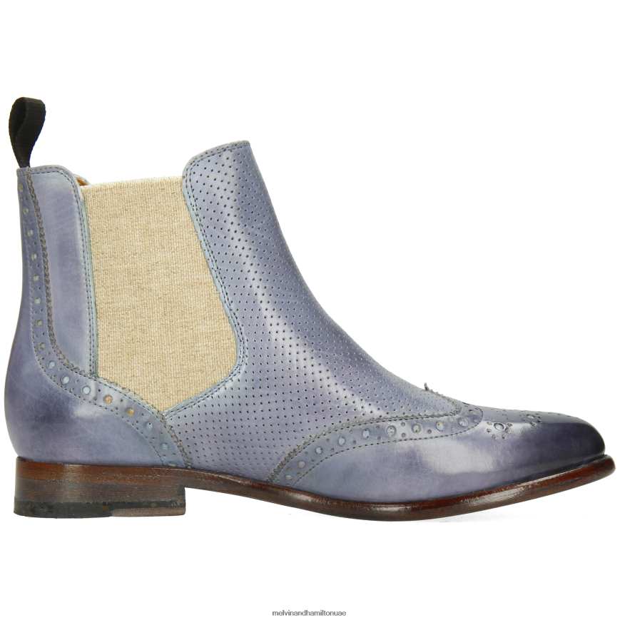 سيلينا 6 رمادي Melvin & Hamilton نحيف جزمة الكاحل 42XF2X857