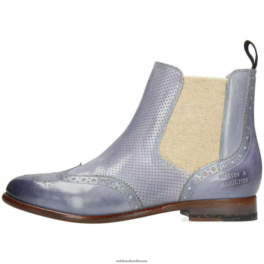 سيلينا 6 رمادي Melvin & Hamilton نحيف جزمة الكاحل 42XF2X857