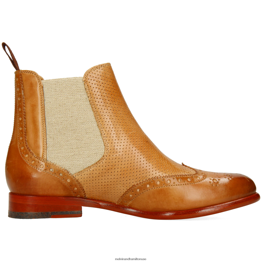 سيلينا 6 البني الفاتح Melvin & Hamilton نحيف جزمة الكاحل 42XF2X864