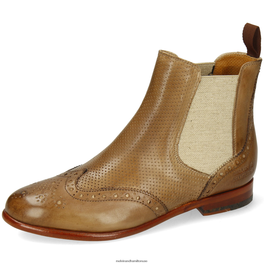 سيلينا 6 البني الفاتح Melvin & Hamilton نحيف جزمة الكاحل 42XF2X867
