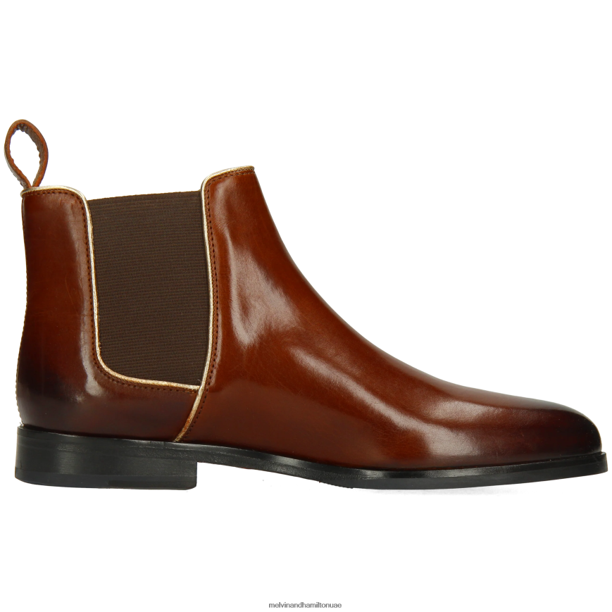 سوزان 70 بني Melvin & Hamilton نحيف جزمة الكاحل 42XF2X817