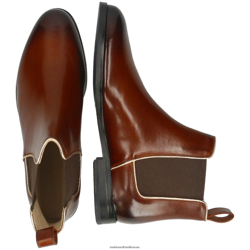 سوزان 70 بني Melvin & Hamilton نحيف جزمة الكاحل 42XF2X817