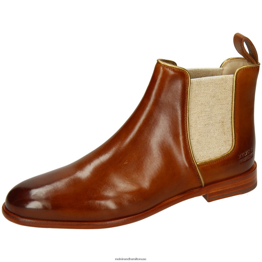 سوزان 70 البني الفاتح Melvin & Hamilton نحيف جزمة الكاحل 42XF2X871