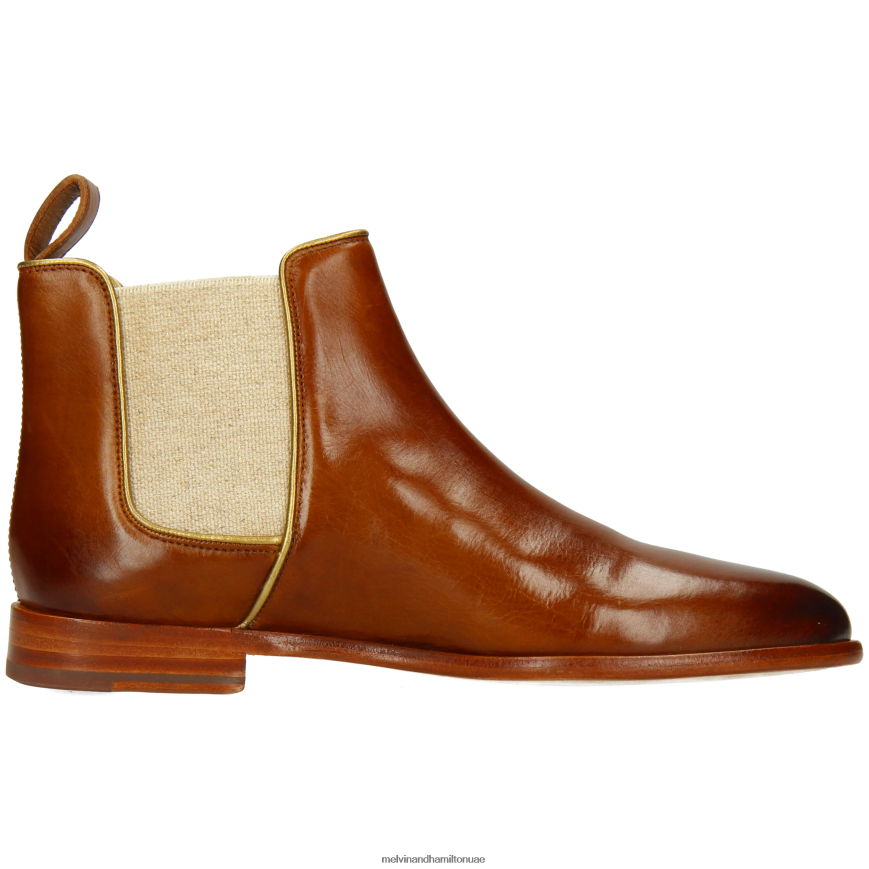 سوزان 70 البني الفاتح Melvin & Hamilton نحيف جزمة الكاحل 42XF2X871