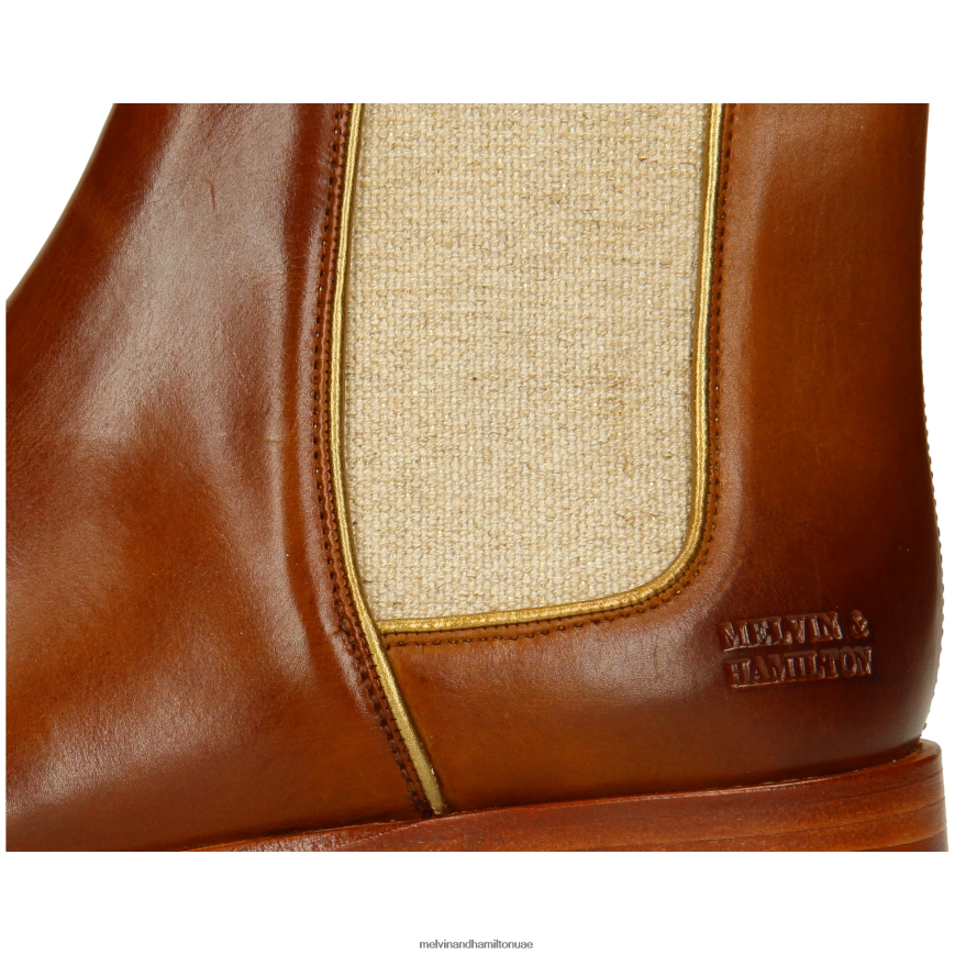 سوزان 70 البني الفاتح Melvin & Hamilton نحيف جزمة الكاحل 42XF2X871