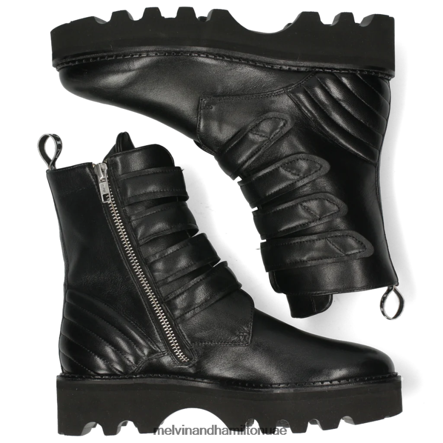 سيبيل 7 أسود Melvin & Hamilton نحيف جزمة الكاحل 42XF2X1022