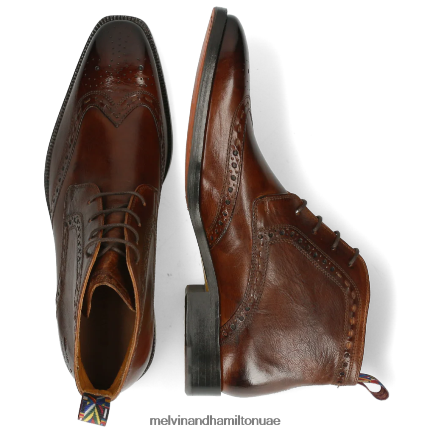 جيف 7 بني Melvin & Hamilton رجال جزمة الكاحل 42XF2X116