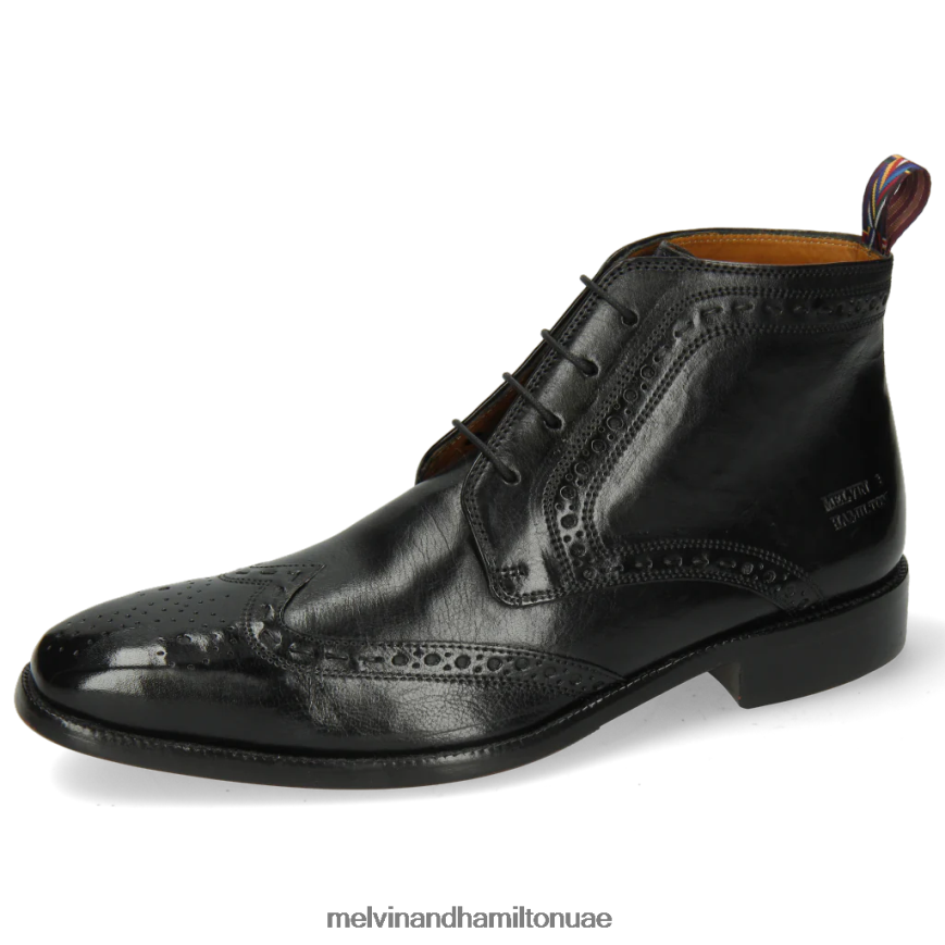 جيف 7 أسود Melvin & Hamilton رجال جزمة الكاحل 42XF2X126