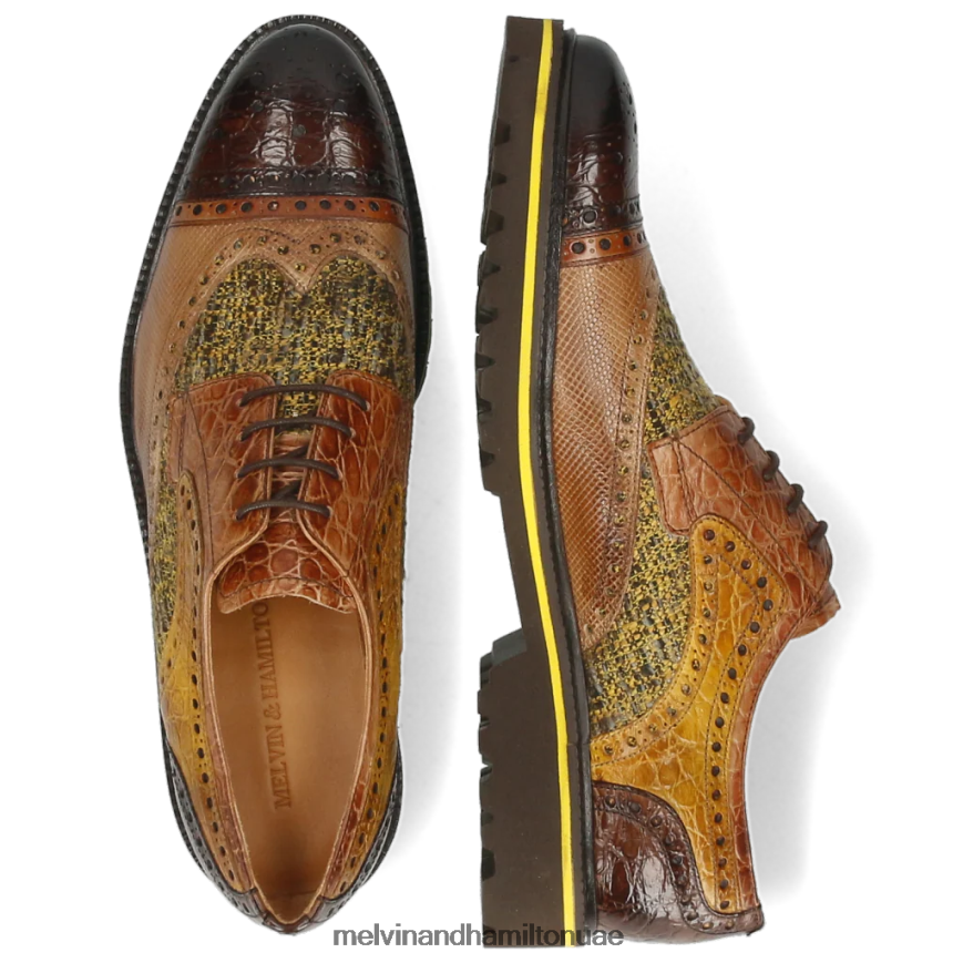 هنري 7 البني الفاتح Melvin & Hamilton رجال أحذية ديربي 42XF2X517