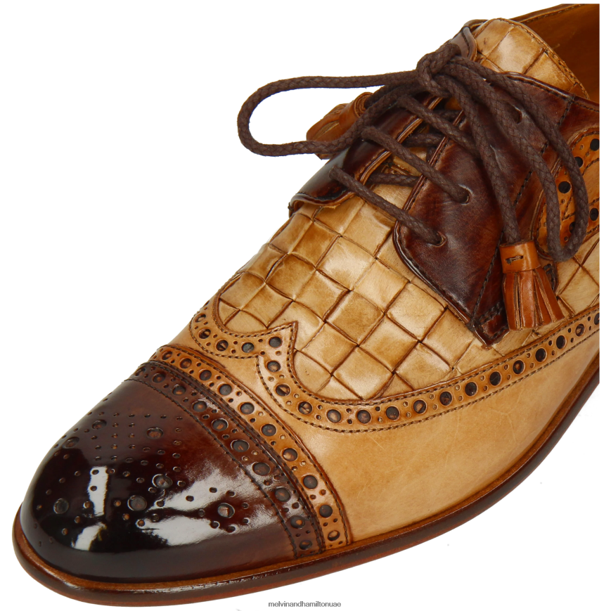 هنري 7 البني الفاتح Melvin & Hamilton رجال أحذية ديربي 42XF2X558