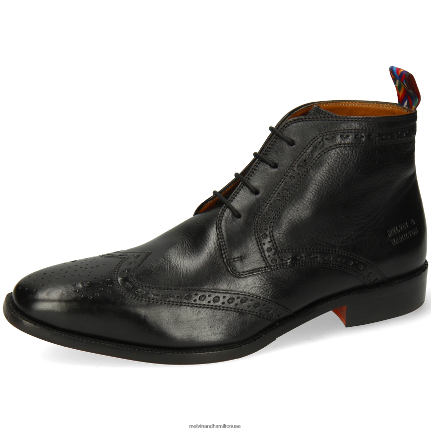 جيف 7 أسود Melvin & Hamilton رجال جزمة الكاحل 42XF2X6