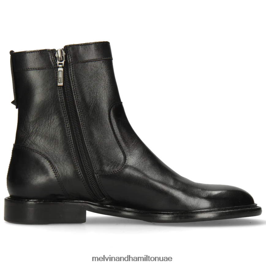 سالي 85 أسود Melvin & Hamilton نحيف جزمة الكاحل 42XF2X1078