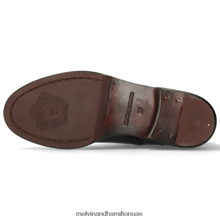 سالي 85 أسود Melvin & Hamilton نحيف جزمة الكاحل 42XF2X1078