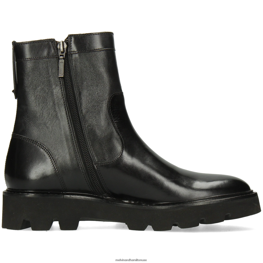 سالي 85 أسود Melvin & Hamilton نحيف جزمة الكاحل 42XF2X849
