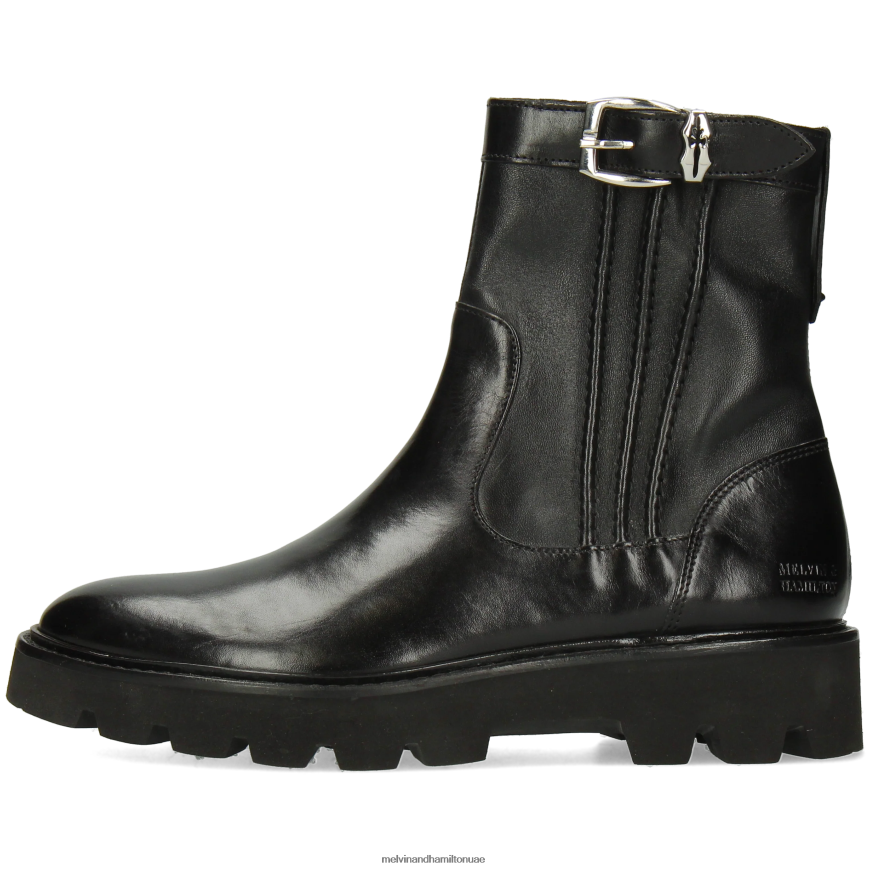 سالي 85 أسود Melvin & Hamilton نحيف جزمة الكاحل 42XF2X849