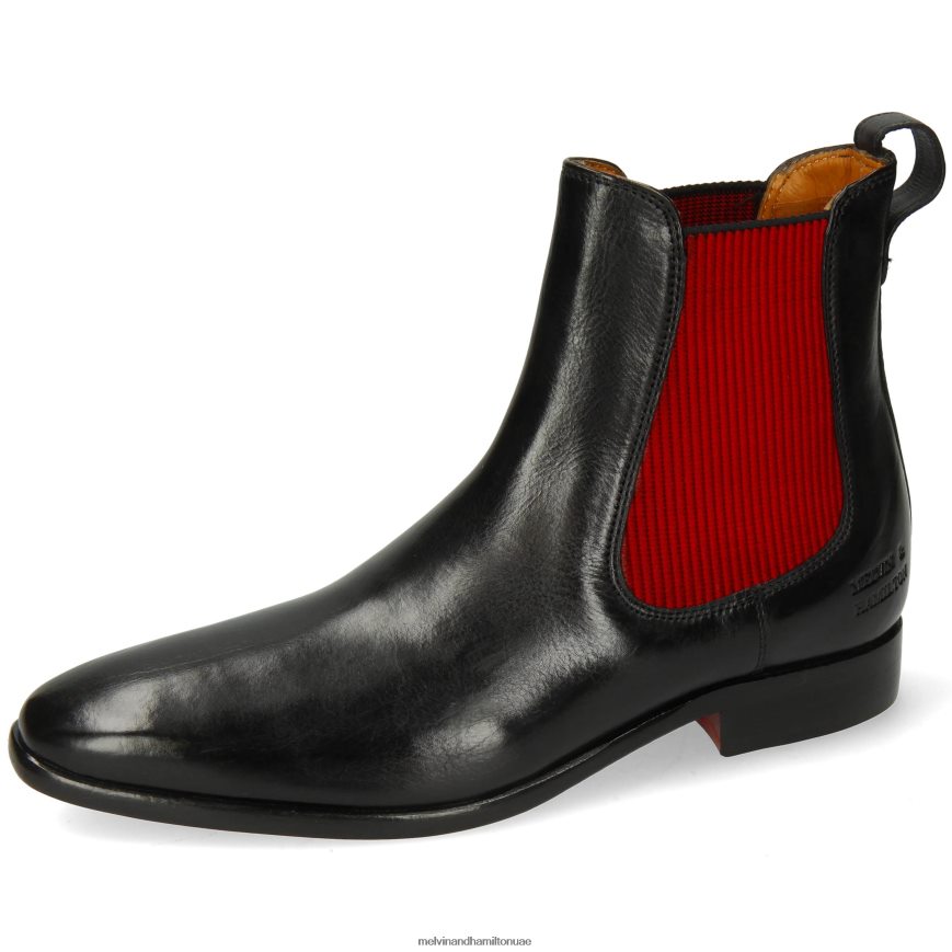 إيما 8 أسود Melvin & Hamilton نحيف جزمة الكاحل 42XF2X1025