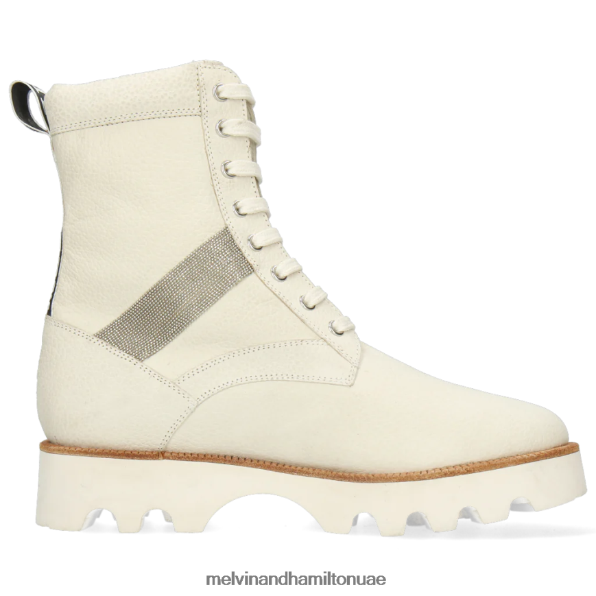 داكوتا 8 أبيض Melvin & Hamilton نحيف جزمة الكاحل 42XF2X1053