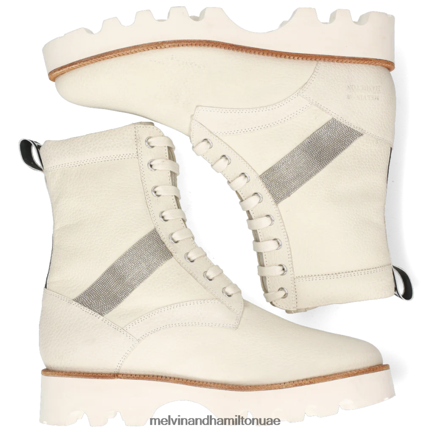 داكوتا 8 أبيض Melvin & Hamilton نحيف جزمة الكاحل 42XF2X1053
