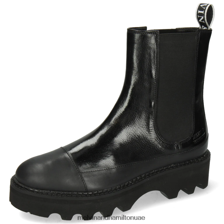 سيبيل 8 أسود Melvin & Hamilton نحيف جزمة الكاحل 42XF2X1106