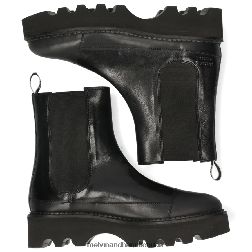 سيبيل 8 أسود Melvin & Hamilton نحيف جزمة الكاحل 42XF2X1106