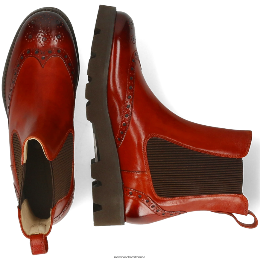 اليشم 8 بني Melvin & Hamilton نحيف جزمة الكاحل 42XF2X799