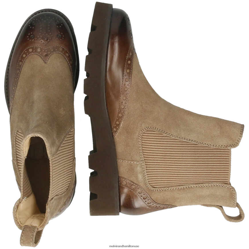 اليشم 8 بني Melvin & Hamilton نحيف جزمة الكاحل 42XF2X809