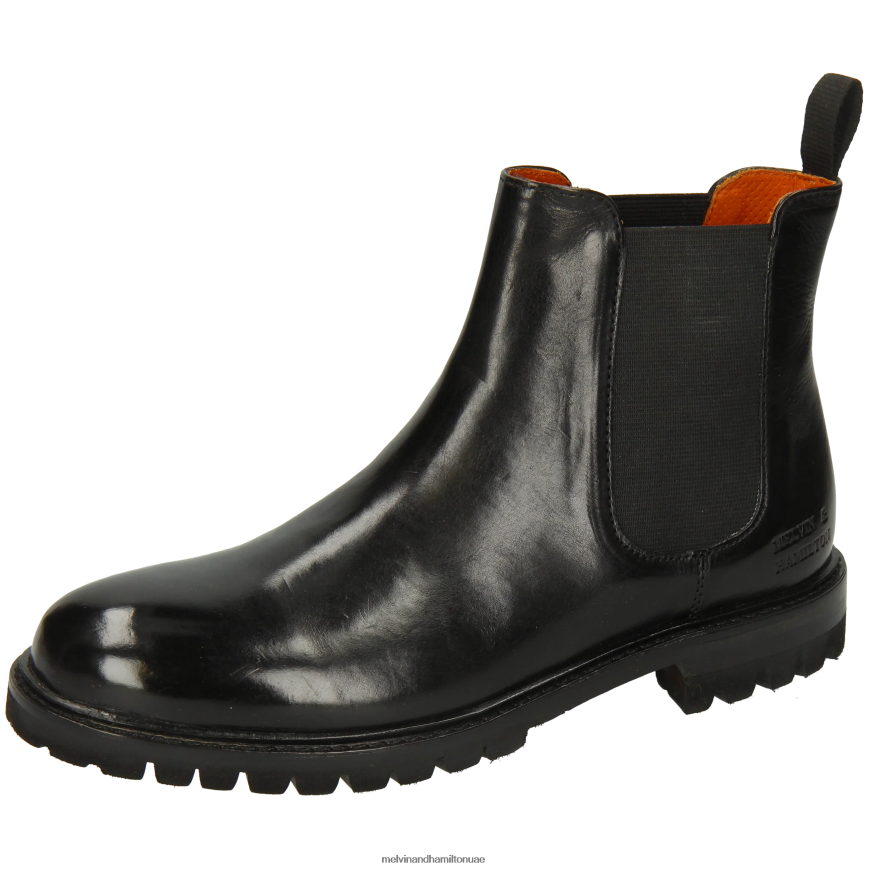 ريجين 8 أسود Melvin & Hamilton نحيف جزمة الكاحل 42XF2X814