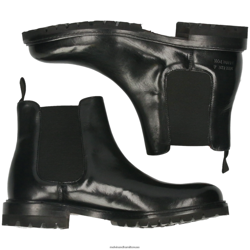 ريجين 8 أسود Melvin & Hamilton نحيف جزمة الكاحل 42XF2X828