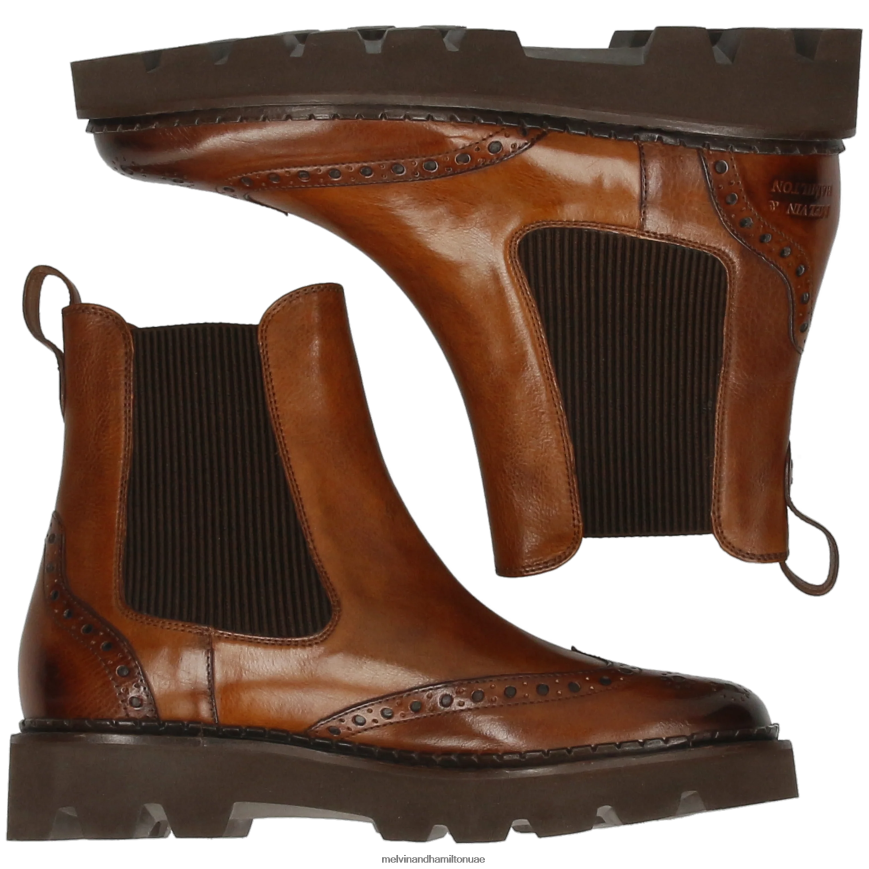 اليشم 8 بني Melvin & Hamilton نحيف جزمة الكاحل 42XF2X912