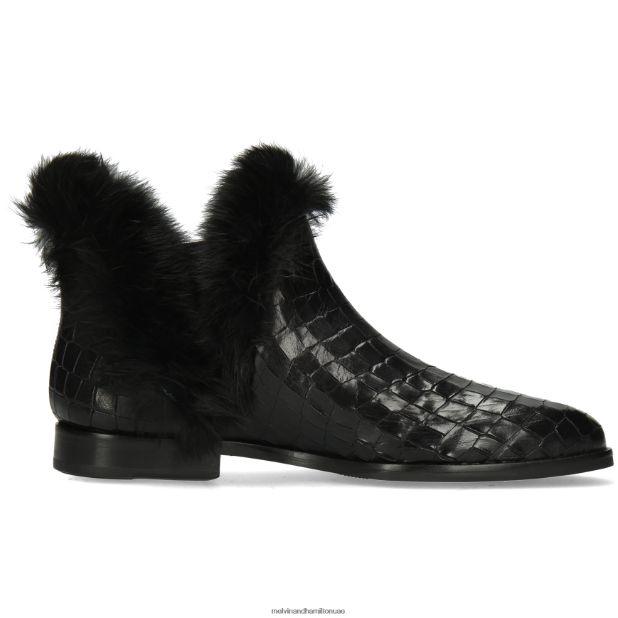 سوزان 92 أسود Melvin & Hamilton نحيف جزمة الكاحل 42XF2X1093