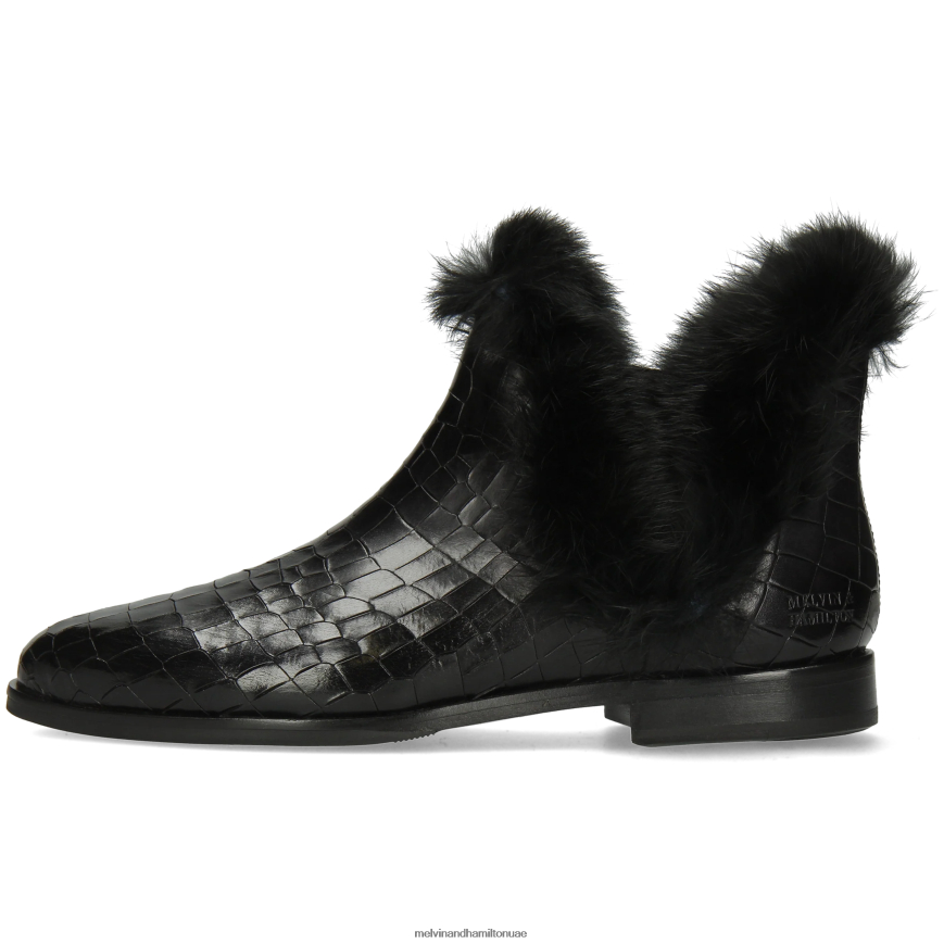 سوزان 92 أسود Melvin & Hamilton نحيف جزمة الكاحل 42XF2X1093