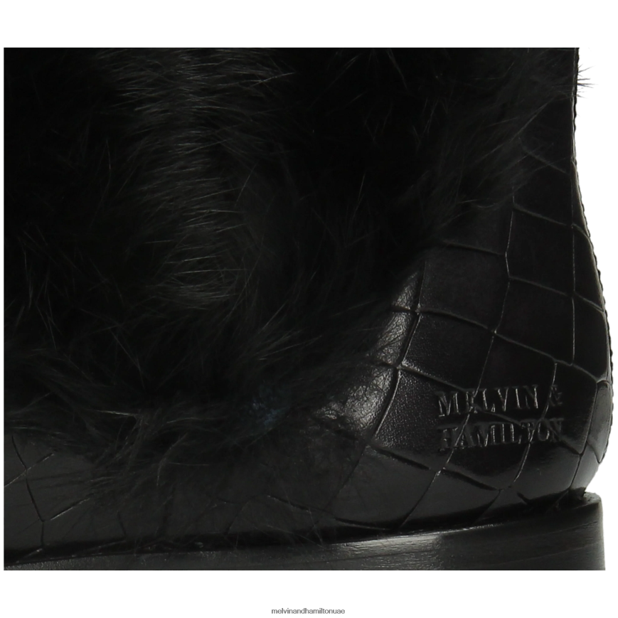 سوزان 92 أسود Melvin & Hamilton نحيف جزمة الكاحل 42XF2X1093