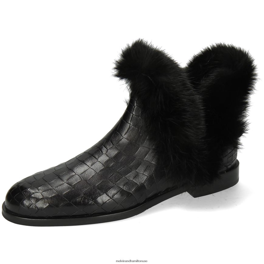 سوزان 92 أسود Melvin & Hamilton نحيف جزمة الكاحل 42XF2X1109