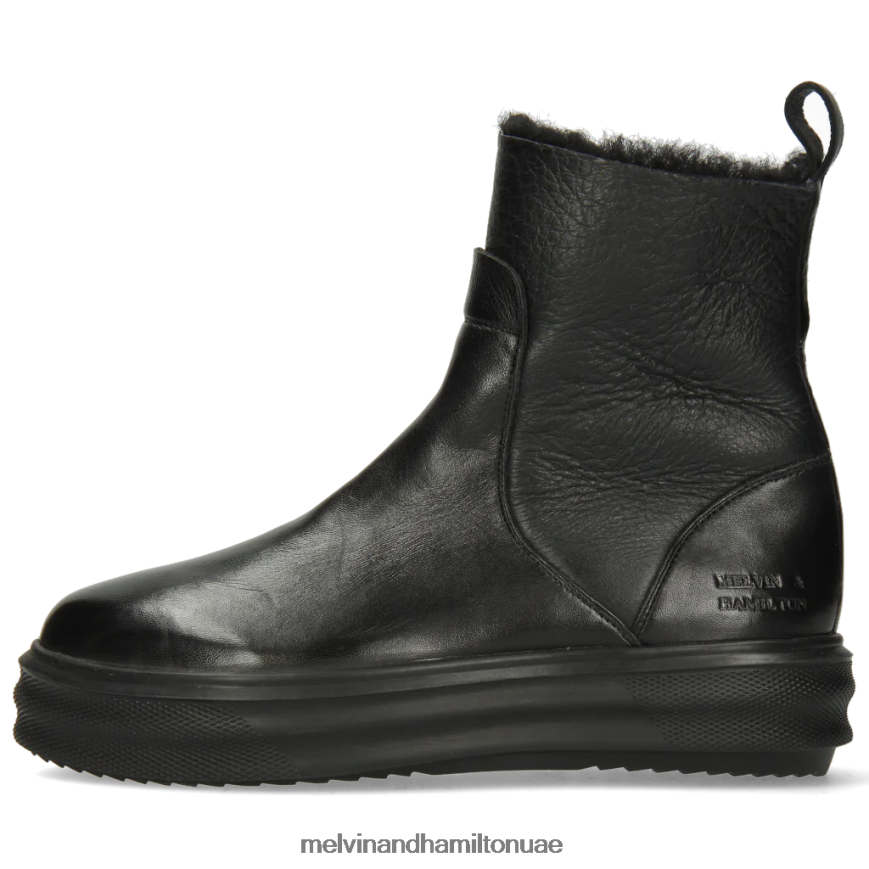 فاي 9 أسود Melvin & Hamilton نحيف جزمة الكاحل 42XF2X1027