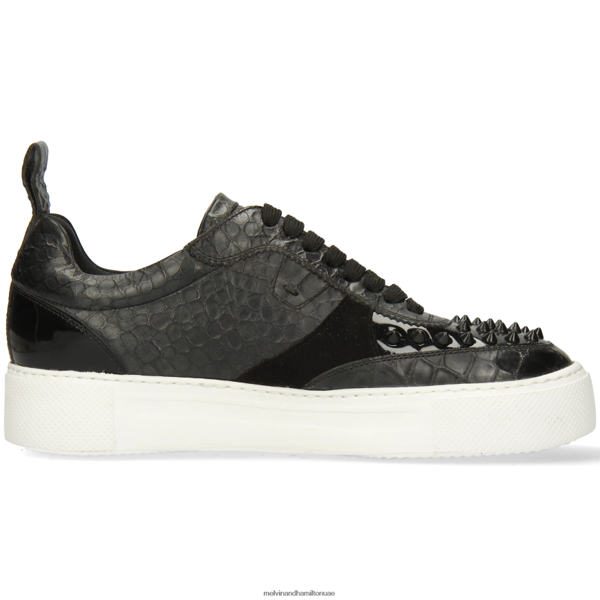 العنبر 9 أسود Melvin & Hamilton نحيف أحذية رياضية 42XF2X1797
